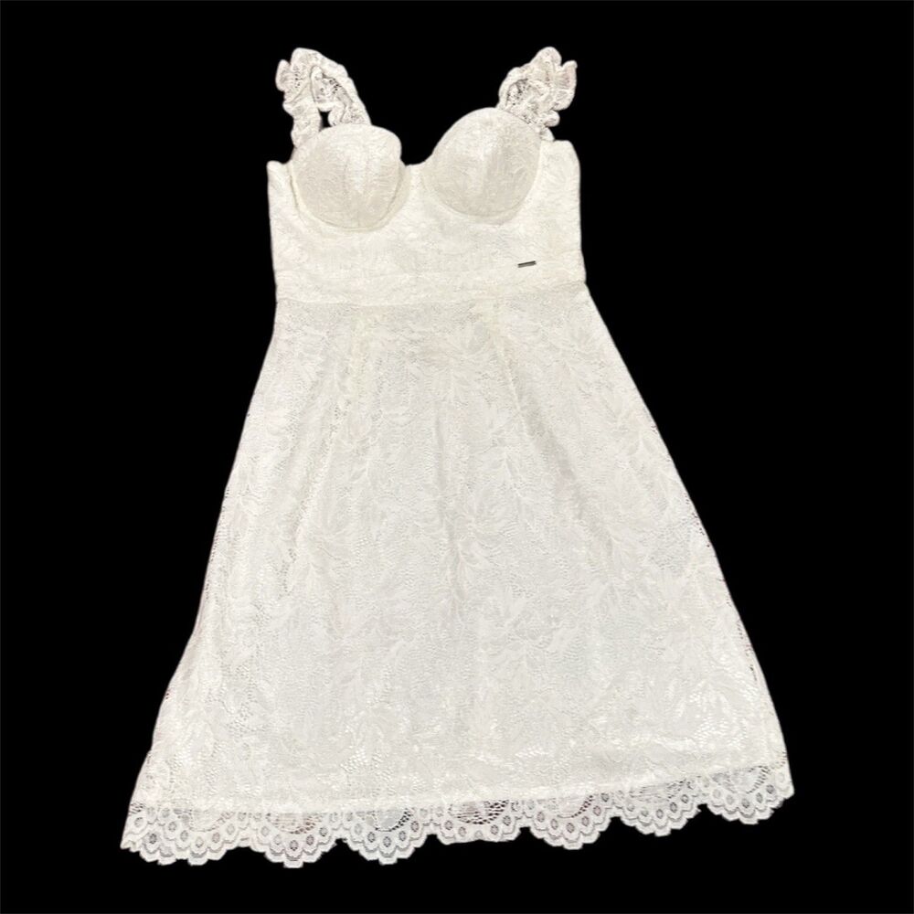 NWT Guess Small Women's White Christel Lace Bodycon Mini Dress‎ MSRP $148